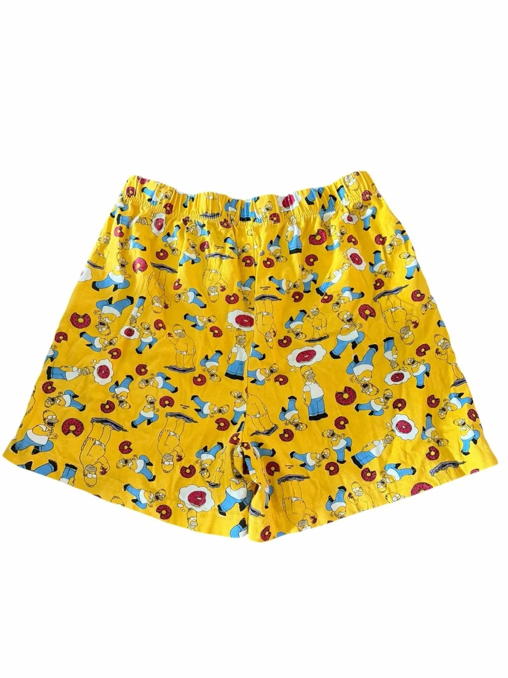 Men’s Universal Yellow Simpsons Cartoon Print pajama shorts